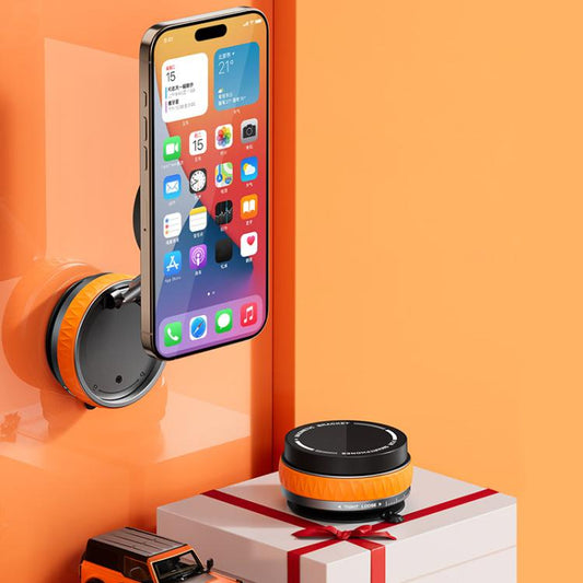 Magnetic phone mount for desk use