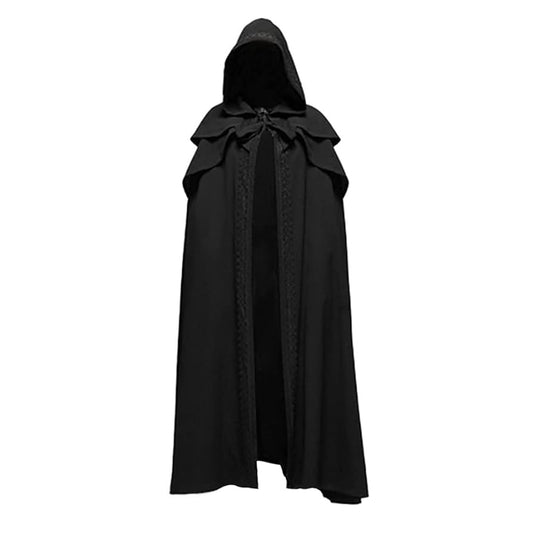 1 Piece of Halloween Cape With 3 Sizes Available It is a Black Grim Reaper Cloak Made of Party Satin Featuring a Stand-up Collar