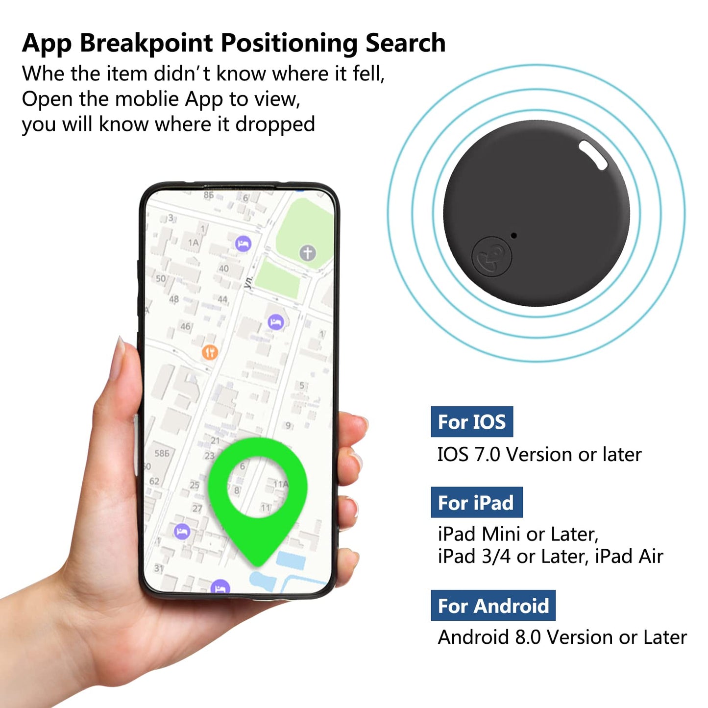 Xiaomi GPS Tracker Bluetooth 5.0 Anti-Lost GPS Mini Device Pet, Kids, Bag, Wallet Tracking For IOS, Android Smart Finder Locator