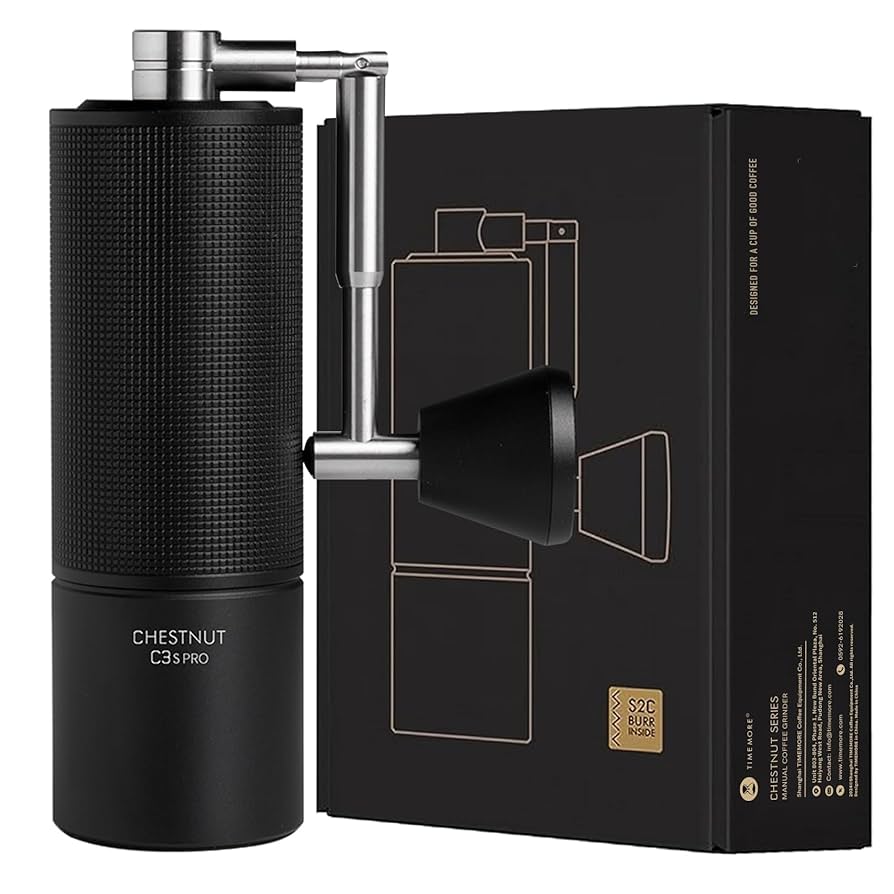 Portable hand coffee grinder stainless steel burr