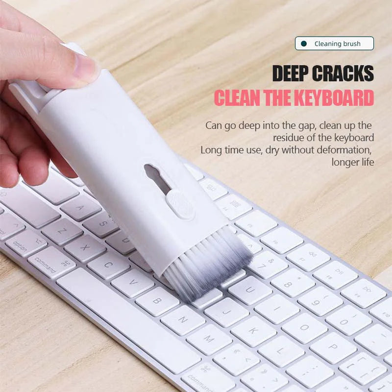 7 in 1 Computer Keyboard Cleaner Kit Earphone Cleaning Pen For Airpods Cleaner Brush Keyboard Clean Tools Earphones Cleaning Kit