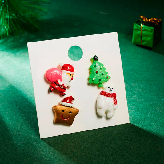 Fashion Christmas Brooch Badge Set – Cute Snowman, Snowflake, Deer, Bell & Tree Pins for Women & Kids