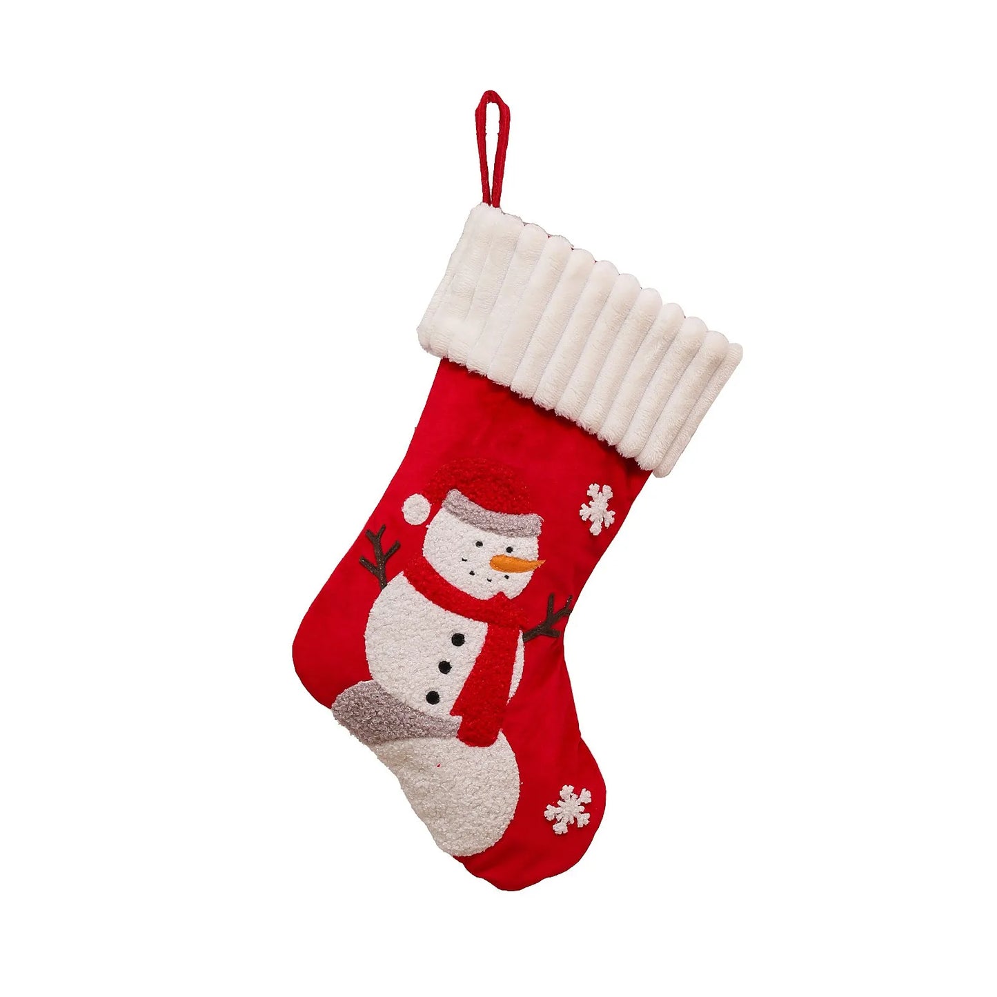 Embroidered Christmas Sock – Merry Christmas Hanging Decoration Stocking for Home & Party Decor