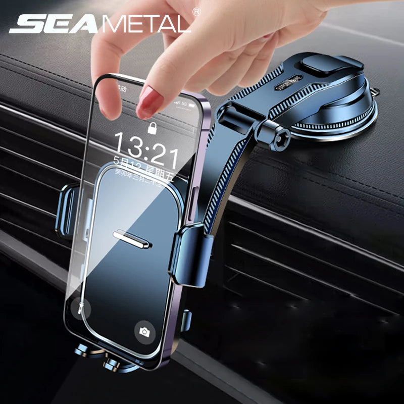 Magnetic 360° Car Phone Holder | Universal Dashboard & Windshield Mount (SEAMETAL)