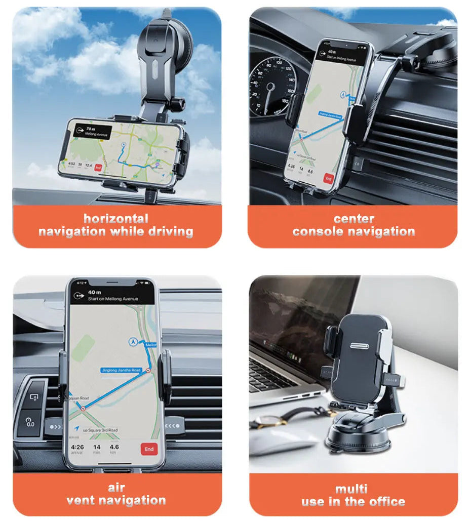 Magnetic 360° Car Phone Holder | Universal Dashboard & Windshield Mount (SEAMETAL)