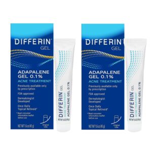 Differin Acne Treatment Gel – 0.1% Adapalene (90‑Day Supply, 1 oz Pump Tube)