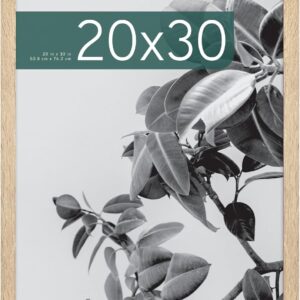 MCS Studio Gallery Poster Frame – Natural Woodgrain, 20 × 30 in, Vertical & Horizontal Wall Hanging (1‑Pack)