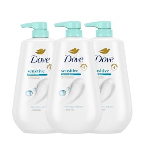 Dove Sensitive Skin Body Wash – 30.6 oz Pump Bottles (Pack of 3)